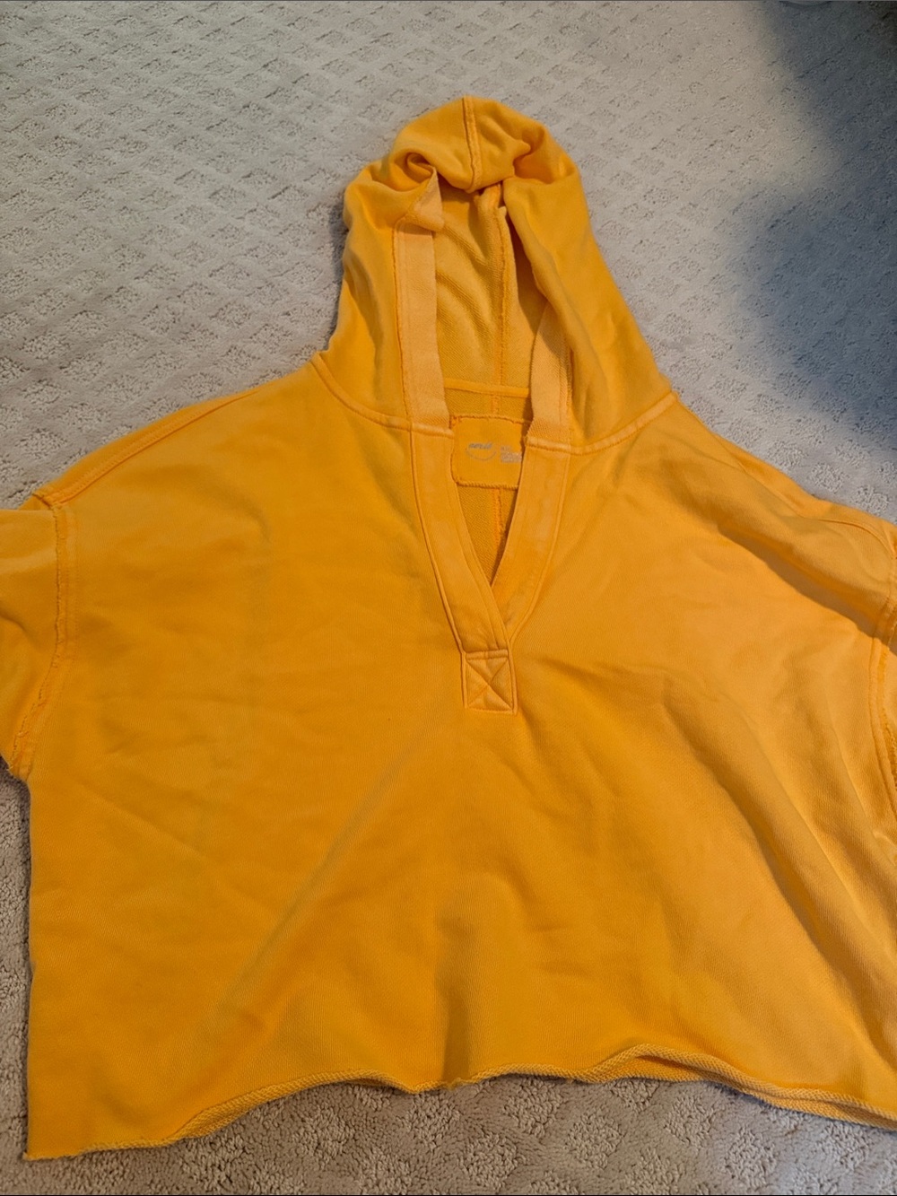 Cropped orange hoodie